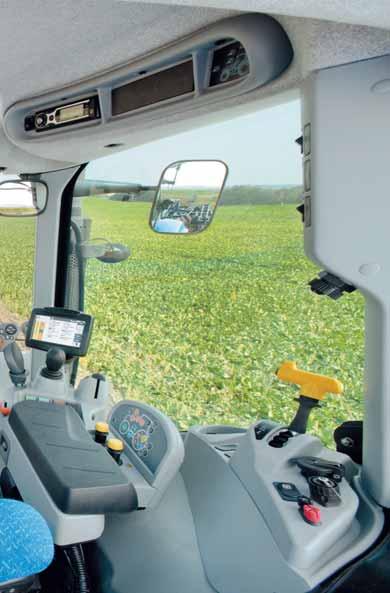 AUTO COMFORT SEAT For operators who spend extended hours in the tractor, the enhanced comfort provided by the heated Auto Comfort seat is worth considering.