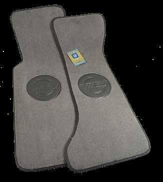 Sets. Mats feature bound edges for durability and non-skid rubber backing. Sold in pairs.