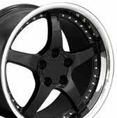 .. $ 829 99 53519 88-96 C5 Z06 Style Wheel Set - Gloss Black w/ Machined Lip - 4 pc (2) 17x9.5-54 mm, (2) 18x10.5-56 mm... $ 617 99 53409 88-96 C5 Z06 Wheel - Chrome - 17x9.