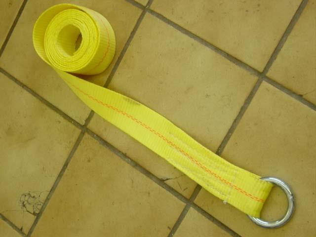 75 LASSO STRAP 10ft WITH "O" RING YELLOW 10 Foot Lasso Strap for monster truck tires.