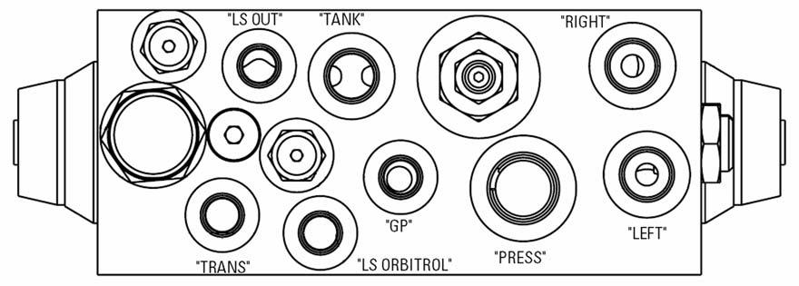Hydraulic Hose Overview Hydraulic Hose Overview Steering Valve Port Overview The Steering Valve has six ports that need to be connected to the vehicle.