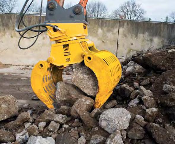 nts Applications: Precision demolition and sorting of various material on jobsites, up to loading the trucks Metal scrap handling, sorting and loading Landscaping, logging, tree removal from roots as