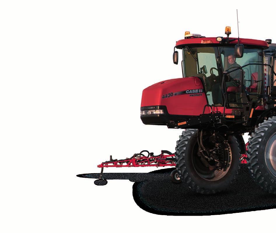 machine configuration DISTINCTIVE APPearaNCE. UNMATCHED PERFORMANCE. The cab-forward, rear-engine configuration gives Case IH Patriot sprayers their distinctive look and their performance edge.