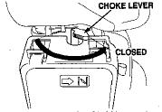 2. Move the choke lever to the OFF position. Don t use the choke if the engine is warm or the air temperature is high. 3.