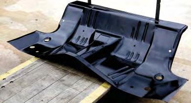 95 420) Rear Floor Pan/ Under Rear Seat 68-70 Automatic Transmission, 3-piece set (pictured, left).