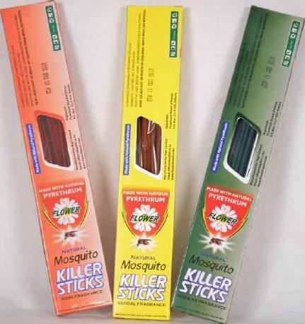 MOSQUITO STICKS Now available in bright new packaging and a variety of fragrances and sizes.