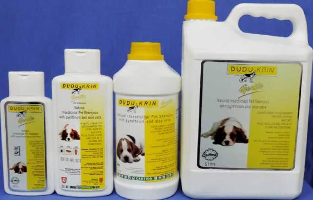 DUDU-KRIN GENTLE PET SHAMPOO PET SHAMPOOS Designed to be gentle on your pet whilst controlling ticks, fleas and lice.