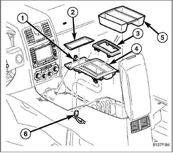 5. Install Shifting Board: a. Shifter Board << 2005 2007 >> Models: To gain access to the shifter you need to remove / push back the center console.