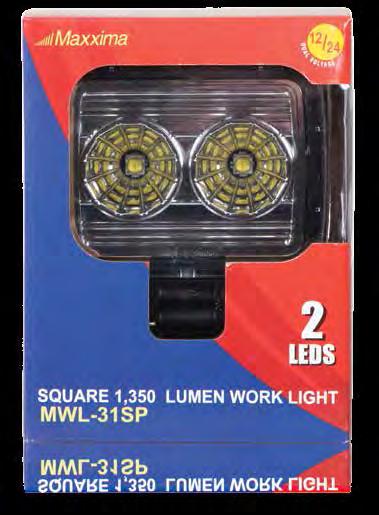 Now with color retail box packaging. PART Number MWL-31SP 2 Lumens 1,350 4.1 X 3.2 X 2.7 12/24VDC Auto Select Dual 1.