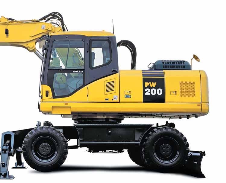 ENGINE POWER 134 kw / 180 HP SpaceCab Sealed and pressurised cab with standard climate control Low-noise design Low-vibration design with viscous cabin damper mounting Cab moved forward for better