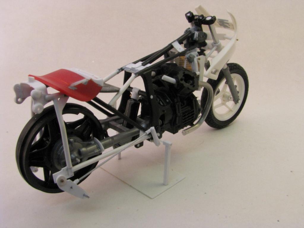 Figure 3 - Frame mockup, right side On the left side, the gear shift arms were made from sheet styrene, with aluminum rods.