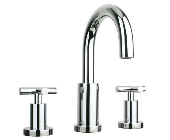 icker drain 130 mm 5 1/8" 130 mm 5 1/8" 233 mm 9 3/16" Ø 2 5/32" Ø 2 5/32" LEX Rca18 $ 325 NN PV $ 415 8" c.c. washbasin faucet with cross handles