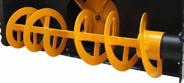 a large 16 or 18 auger design that can handle more snow material.