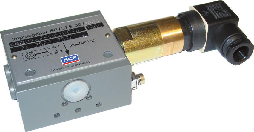 SP/SFE Pulse Generator for high-pressure total loss oil lubrication systems Pulse generators of the SP/SFE series are used to monitor volumetric oil flows from 0.