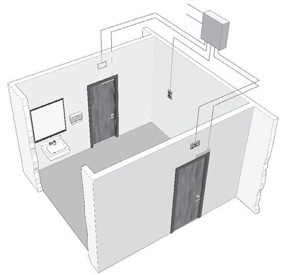 Communicating Bathroom System 8500 Series Communicating Bathroom Systems Series 8500 Bathroom Systems provide privacy for the occupant of a single bathroom shared by adjacent rooms.