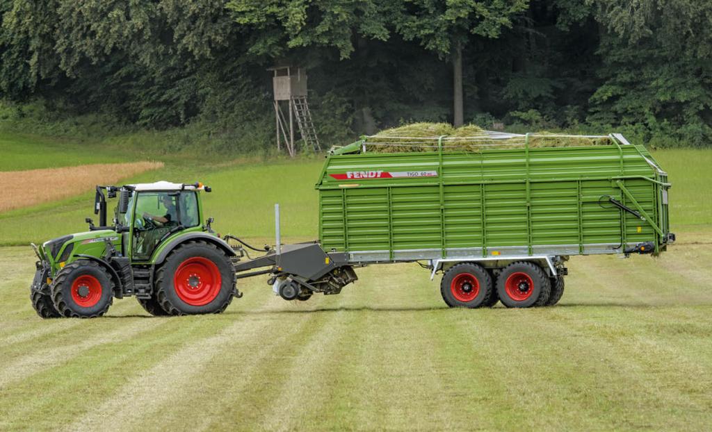 All Fendt Tigo models can be equipped with 2 or 3 feed rollers. For more load volume, the individual rollers can be simply extended towards the back.