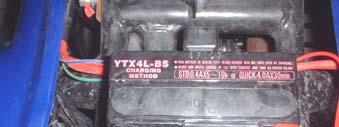 CHECK PRIOR TO OPERATE BATTERY Open the seat. Remove positive and negative terminals (negative first).