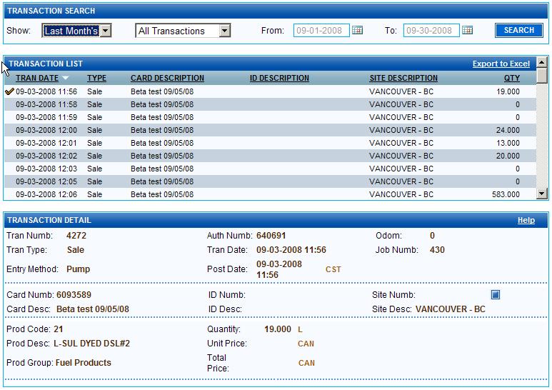 My Tools View Transactions This section allows you to view transaction reports on your account by various date