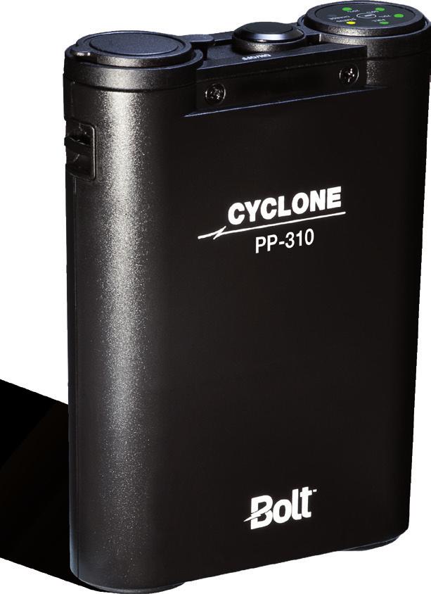 Introduction Thank you for choosing the Bolt Cyclone PP-310 power pack. This professional lithium-ion (Li-ion) battery pack powers a wide range of flash units.