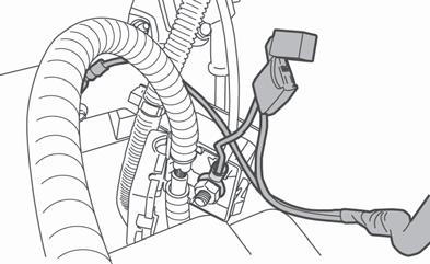 Remove the fuse from the Wiring Harness. Do not ground the wrench when engaged with the Nut Remove Fuse from Wiring Harness Remove the fuse from the Wiring Harness.
