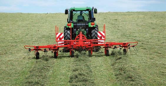 On slopes, the oblique setting is particularly beneficial for controlling the direction of crop spread and obtaining an optimal spread pattern.