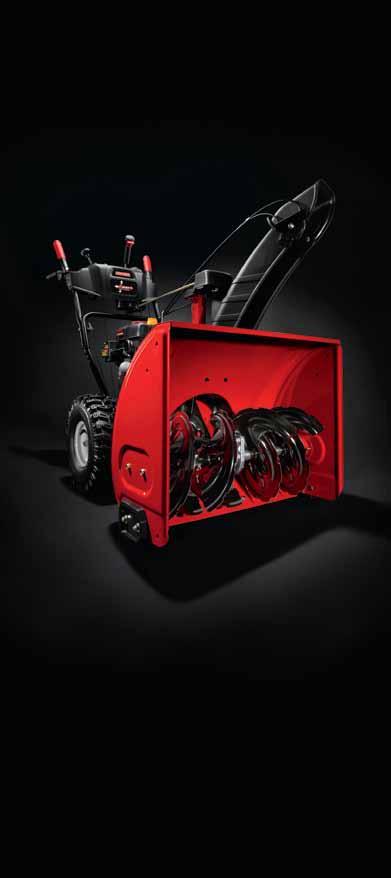 DUAL-stage snow throwers These units have larger engines and more helpful features like Glide-Tech reversible skid shoes, Electric Start and wheel drive.