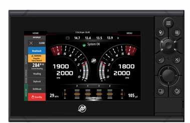 Available o compatible Lowrace ad Simrad displays, you ow have all the VesselView iformatio ad cotrol capability at your figertips.