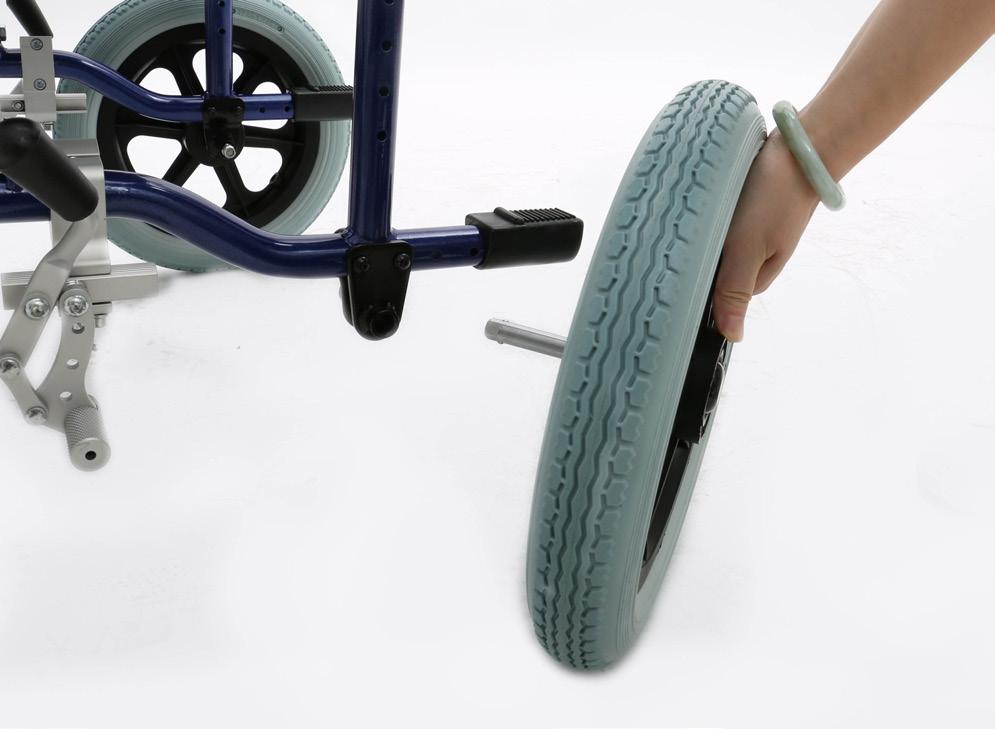 Image 30 Rear wheels: The rear wheels of the wheelchairs are 24 PU tyres.