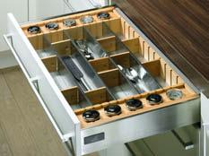 InnoTech drawer system organisation Spice tray OrgaTray Deluxe 2 for drawers/internal drawers Exclusiv Designed for standard cabinet widths With variable dividers for customised organisation Set