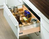 Double walled wooden drawer system InnoTech for variable