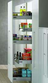 Double walled steel drawer system InnoTech pantry cabinet Mounting examples Flexible hardware system for individual cabinet heights and widths Drawers/pot-and-pan drawers and internal drawers/