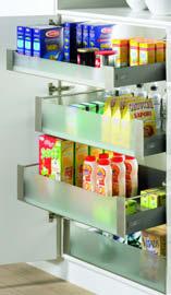 InnoTech double-walled steel drawer system for storage cabinet Mounting example Flexible hardware system for individual cabinet heights and widths Optimum use of storage space Customised internal