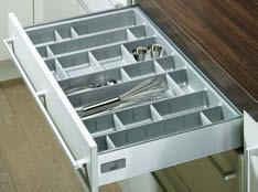 InnoTech drawer system organisation Cutlery tray OrgaTray Professional for drawers/internal drawers Exclusiv Designed for standard cabinet widths Organisation can be tailored to personal needs using