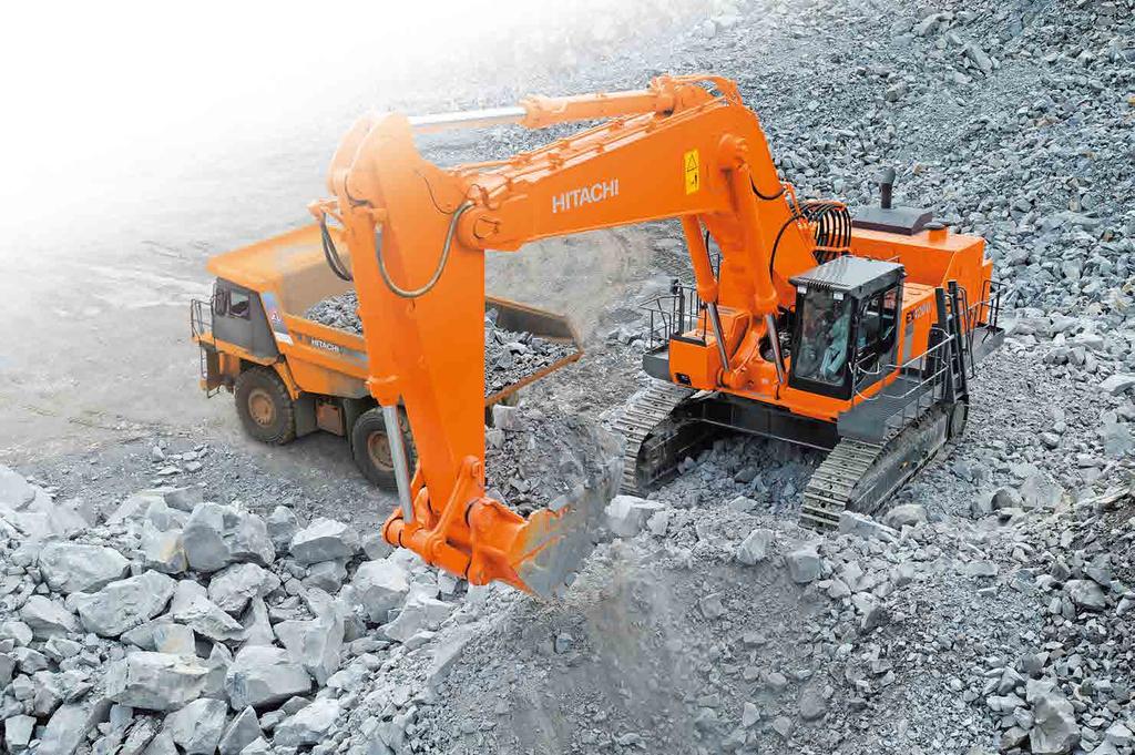 The New-Generation Hydraulic Excavator: The Hitachi Giant EX1200 The Hitachi EX1200, a new-generation giant hydraulic excavator, is designed for extraordinary production and toughness on large-scale
