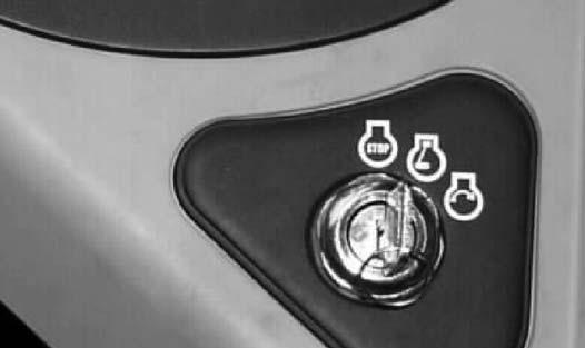 Figure 8 STARTING THE ENGINE Standard Key Panel WARNING AVOID INJURY OR DEATH Engines can have hot parts and hot exhaust gas. Keep flammable material away.