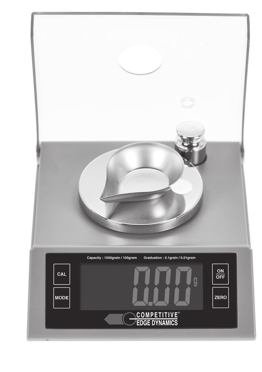 F. Re- Zero Function: Press the "ZERO" key at any time to re-zero the scale. This is a good idea if it is moved during a weighing process. FIG 11 FIG 11 G. Operation of the Scale (weighing powder): 1.
