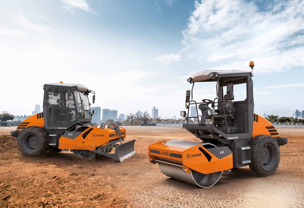 06 Design Fit for every task Options The H 5i and H 7i compactors can be configured to suit every market and task thanks to a wide choice of equipment options, for example with a ROPS cabin, air