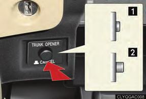 Entering and Exiting Before Driving Before Driving When Driving Trunk Trunk opener Entry function and wireless remote control P.
