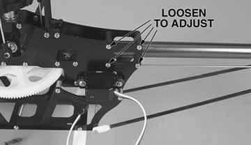 Make sure that the receiver antenna is routed so that it cannot possibly interfere with the main or tail rotor blades.