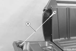 34 GENERAL INFORMATION Tailgate Removal: Lift the locking plate to clear the bolt head