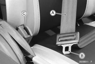 Seat Belts The vehicle is equipped with three-point seat belts both for the operator and passenger. Always wear the seat belts when operating and riding in the vehicle.
