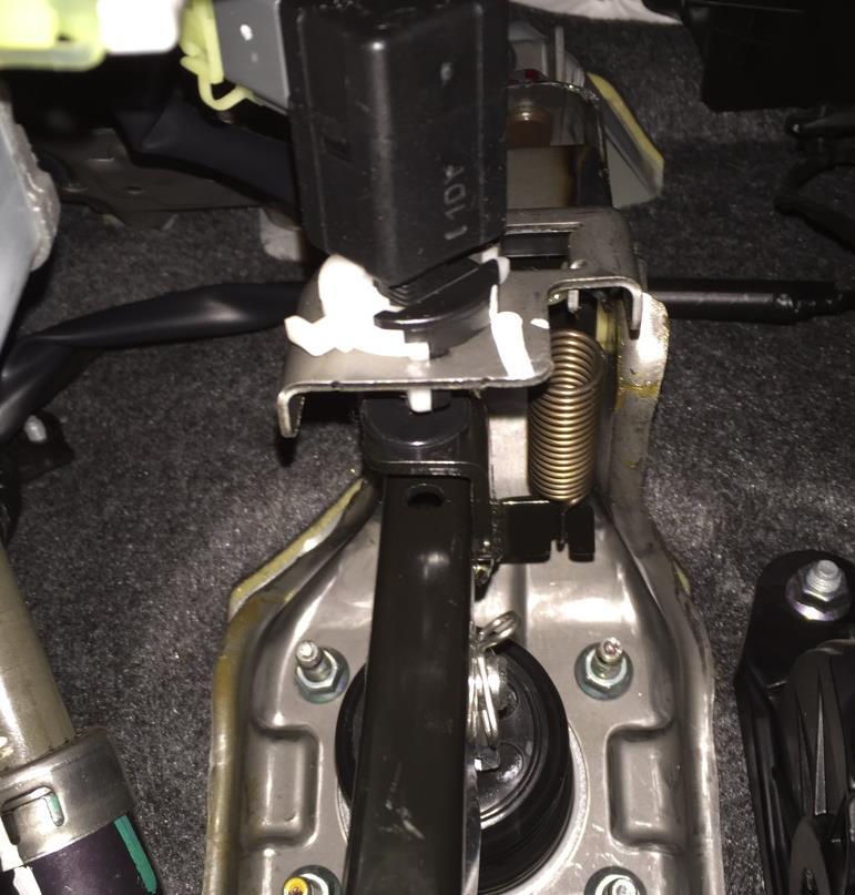 4. The stopper (A) is mounted on the brake pedal,