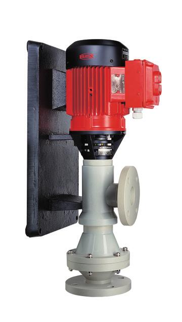 FLUX Centrifugal Immersion Pump F 620 S TR and F 640 PP TR for dry installation for horizontal use Typical applications Transferring low flammability liquids up to a viscosity of 2500 mpas (cp) from