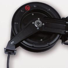 Steel Series. Heavy-duty air hose reel in industrial quality, Airflow > 8.5 l/s. PIC REF CONNECTION LENGTH Ø INT.