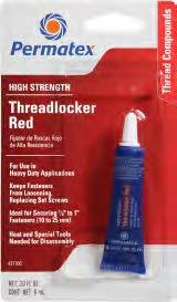 Anaerobic Threadlockers High OEM specified. High strength threadlocker for heavy-duty applications 3/8 to 1 (10mm to 2mm). Especially well-suited for permanently locking studs and press fits.