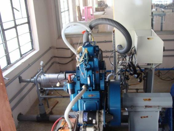 Specification of diesel engine The setup consists of single cylinder, four stroke, VCR (Variable Compression Ratio) Research engine connected to eddy current dynamometer.