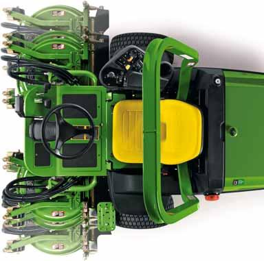 7400 TerrainCut Mower The Grip All-Wheel Drive Traction system is engaged all the time, ready to react instantly. So if a wheel begins to slip, the opposing wheel increases its grip.