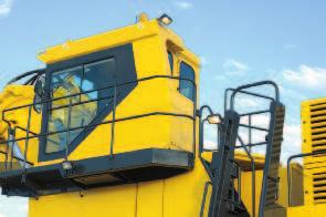 visibility is greatly improved by the extended front windshield offering the operator a better view of