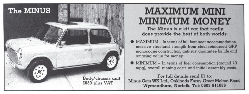 Mini Minus During the late sixties Lotus Cars of Norfolk expanded rapidly,