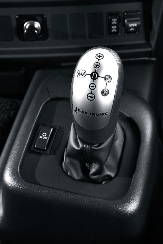AUTOMATED MANUAL TRANSMISSION The 16-speed ZF ASTRONIC transmission takes the guess work out of driving an extra heavy vehicle.